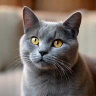 Suki, a gentle British Shorthair cat looking to be adopted