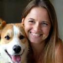 Lucy Parker with her rescue dog