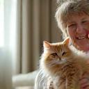 Siobhan Murphy and her cat purchasing grooming services